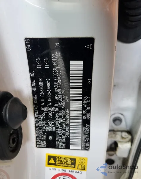 2016 Toyota Highlander Xle из США, поврежденный, VIN 5TDJKRFH9GS302667